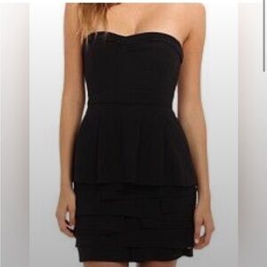 Bcbg black strapless dress